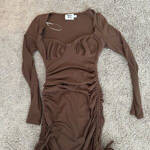 Princess Polly Chocolate Long Sleeve Dress